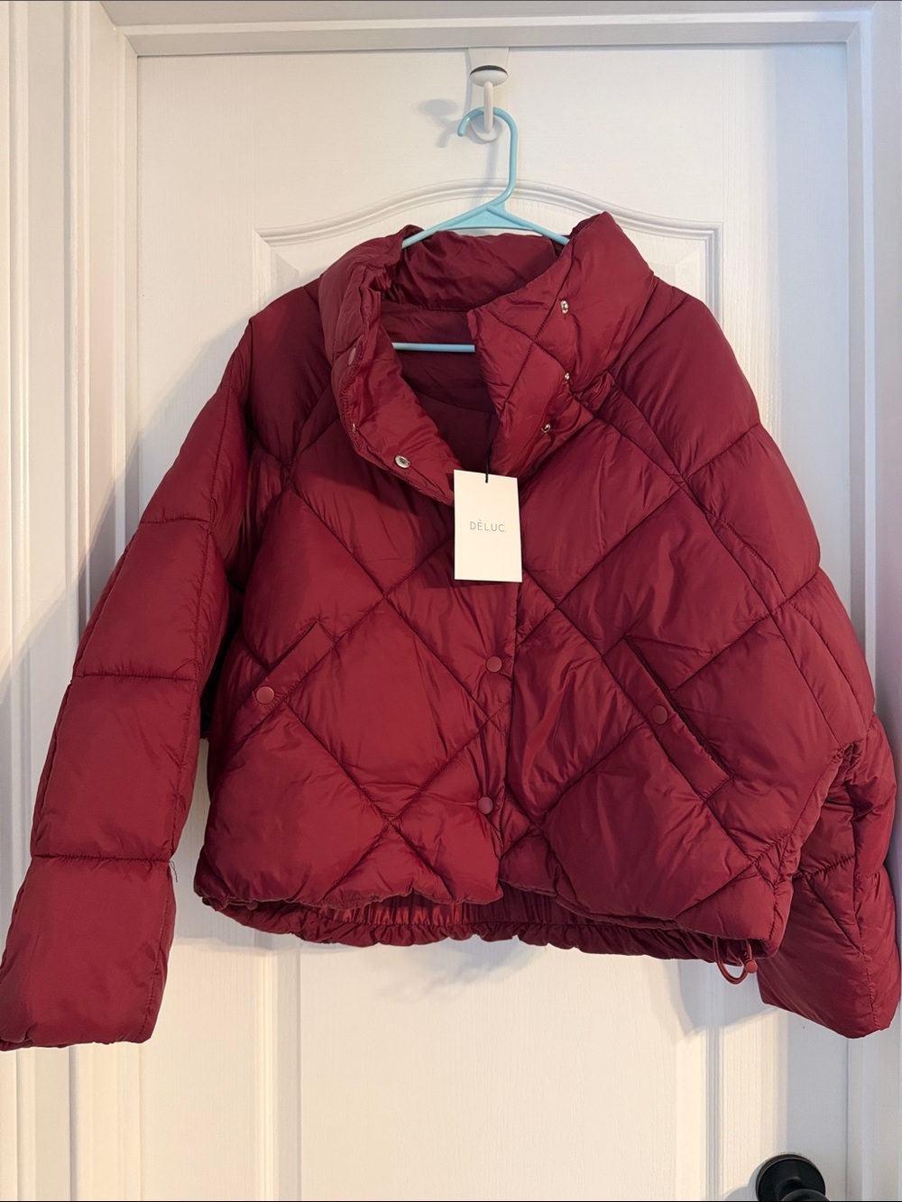 Deluc Giglia Burgundy Women's Quilted Puffer Jacket Small